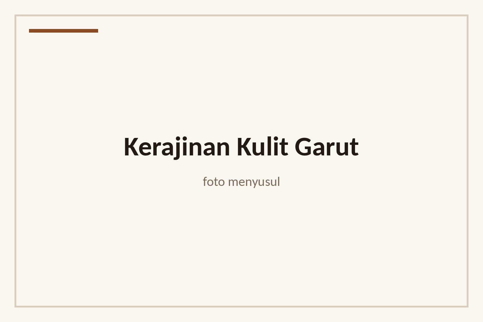 Produk kulit Lacilose. Foto asli sedang disiapkan.